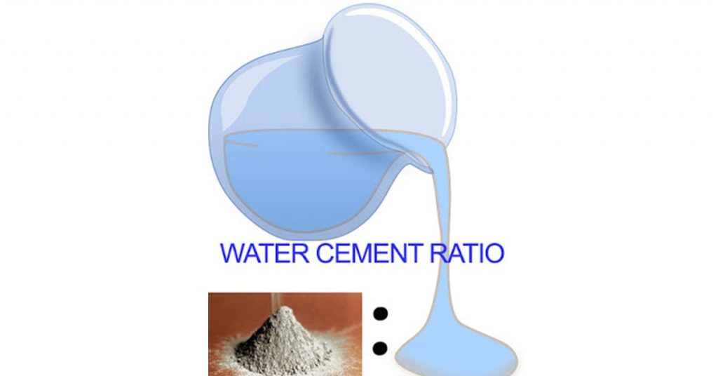 water cement ratio of concrete